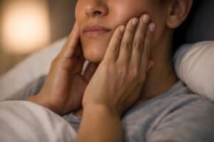 AdobeStock 1876977886 - Viera Dental Arts | Dentist in Melbourne FL Experiencing Jaw Discomfort from Teeth Grinding at Night, Face Not Visible